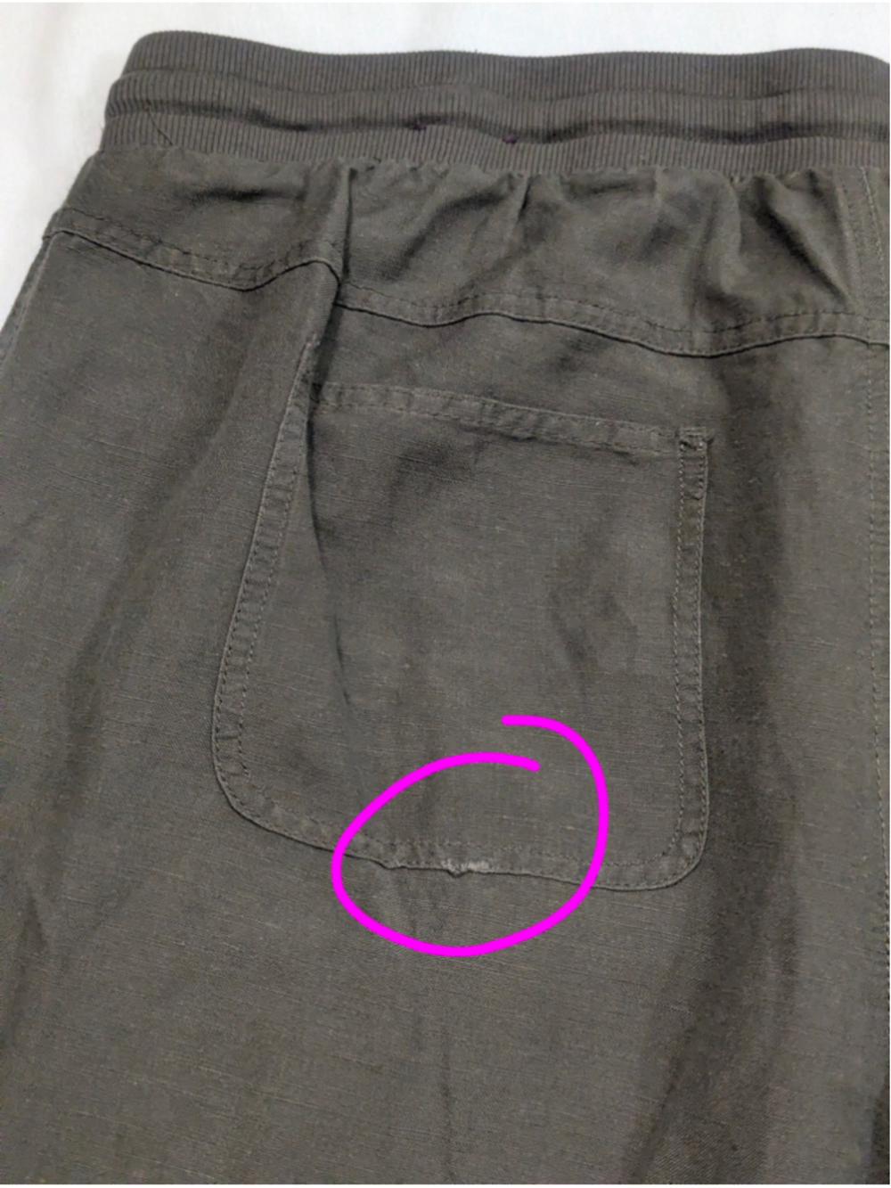 Lane Bryant Linen Cropped Pants Olive Size 22 24 - Picture 10 of 10